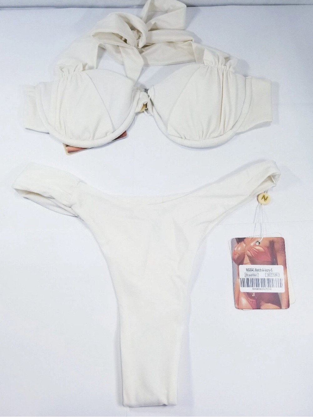 Women’s Cream Two-Piece Bikini Set - Brand: oh Polly small size swim set